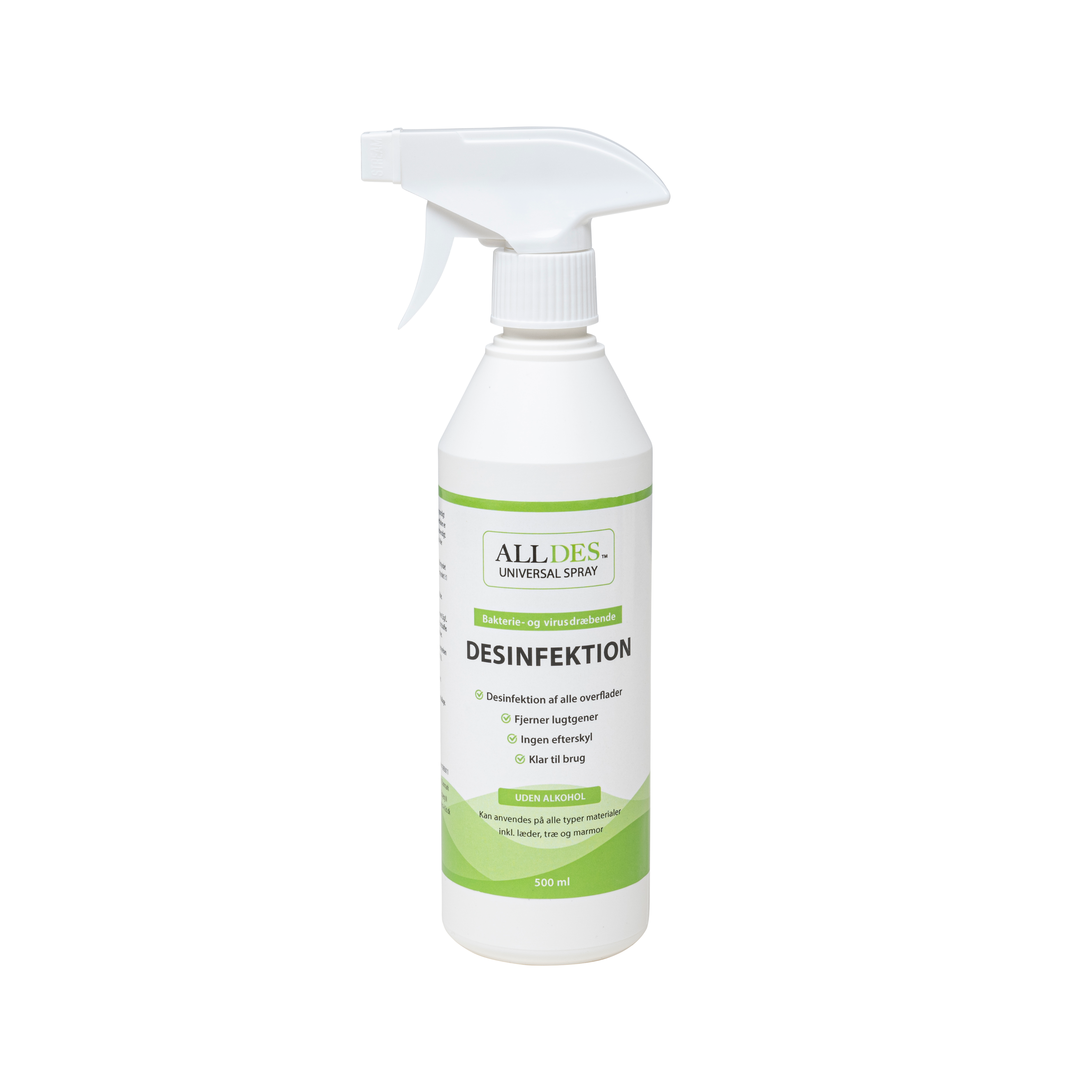 ALLDES 500ml watergedragen oppervlakte-desinfectie